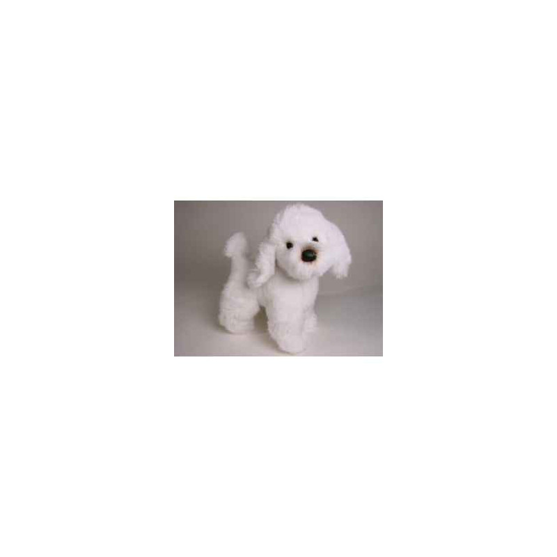Animaux-Bois-Animaux-Bronzes propose Chien caniche blanc 35 cm peluche animaux debout réaliste Piutre 280