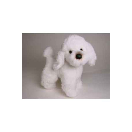 Animaux-Bois-Animaux-Bronzes propose Chien caniche blanc 35 cm peluche animaux debout réaliste Piutre 280