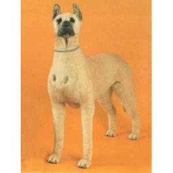 Animaux-Bois-Animaux-Bronzes propose Chien Grand Danois 120 cm peluche animaux debout réaliste Piutre 3300