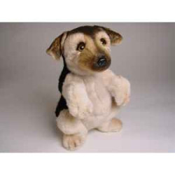 Animaux-Bois-Animaux-Bronzes propose Chien Berger allemand réclamant 32 cm peluche réaliste Piutre 2228
