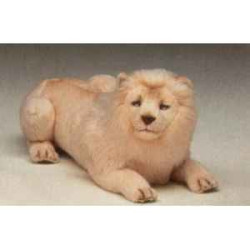 Félin Piutre Lion blanc 85 cm peluche animaux allongés -2523