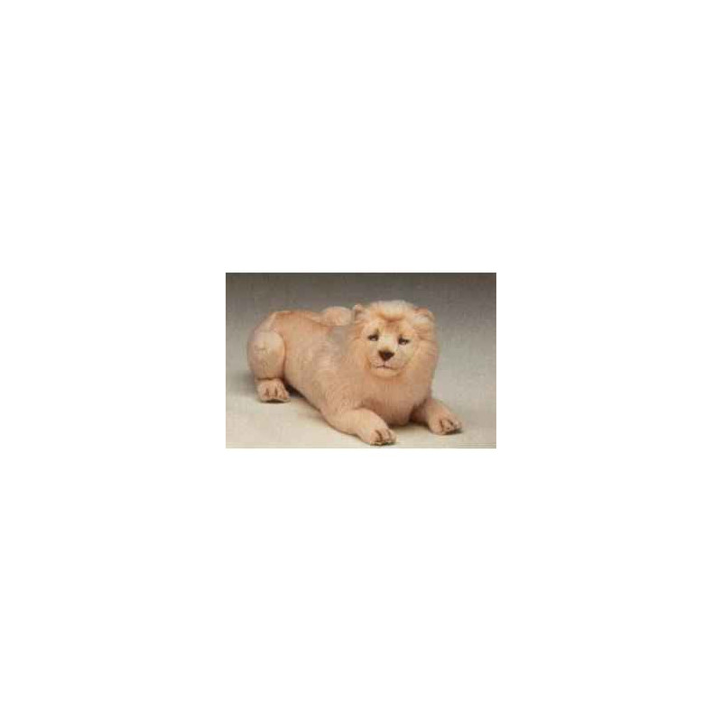 Félin Piutre Lion blanc 85 cm peluche animaux allongés -2523
