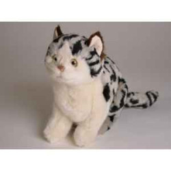 Animaux-Bois-Animaux-Bronzes propose Chat tâcheté 23 cm assis réaliste Piutre