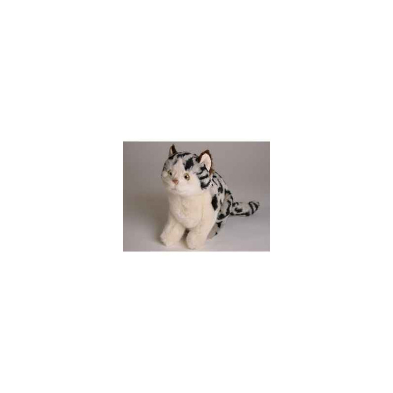 Peluche assise chat tâcheté 23 cm Piutre   2337