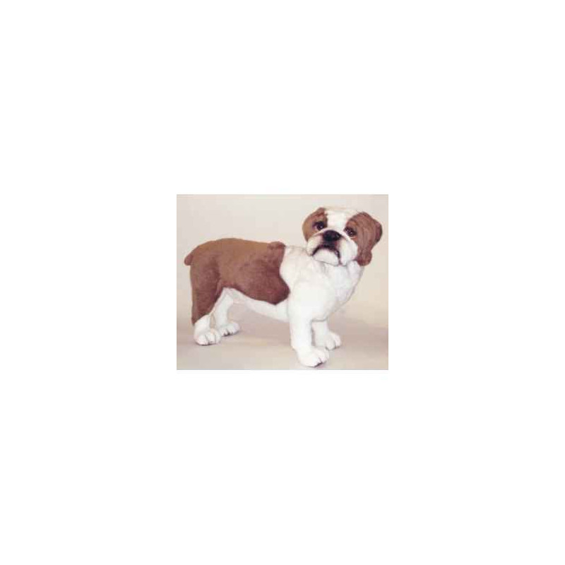 Animaux-Bois-Animaux-Bronzes propose Chien English bull-dog 62 cm peluche animaux debout réaliste Piutre 2270