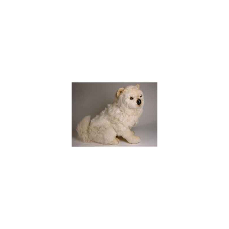 Animaux-Bois-Animaux-Bronzes propose Chien Chow chow beige50 cm peluche animaux debout réaliste Piutre 3344
