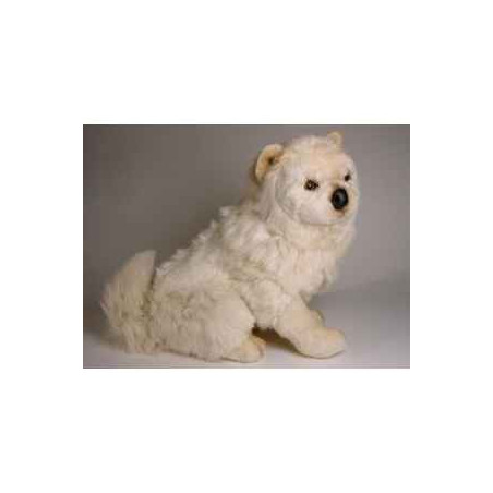 Animaux-Bois-Animaux-Bronzes propose Chien Chow chow beige50 cm peluche animaux debout réaliste Piutre 3344