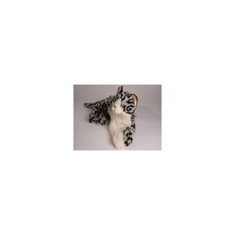 Animaux-Bois-Animaux-Bronzes propose Chat tâcheté 40 cm peluche animaux allongés réaliste Piutre