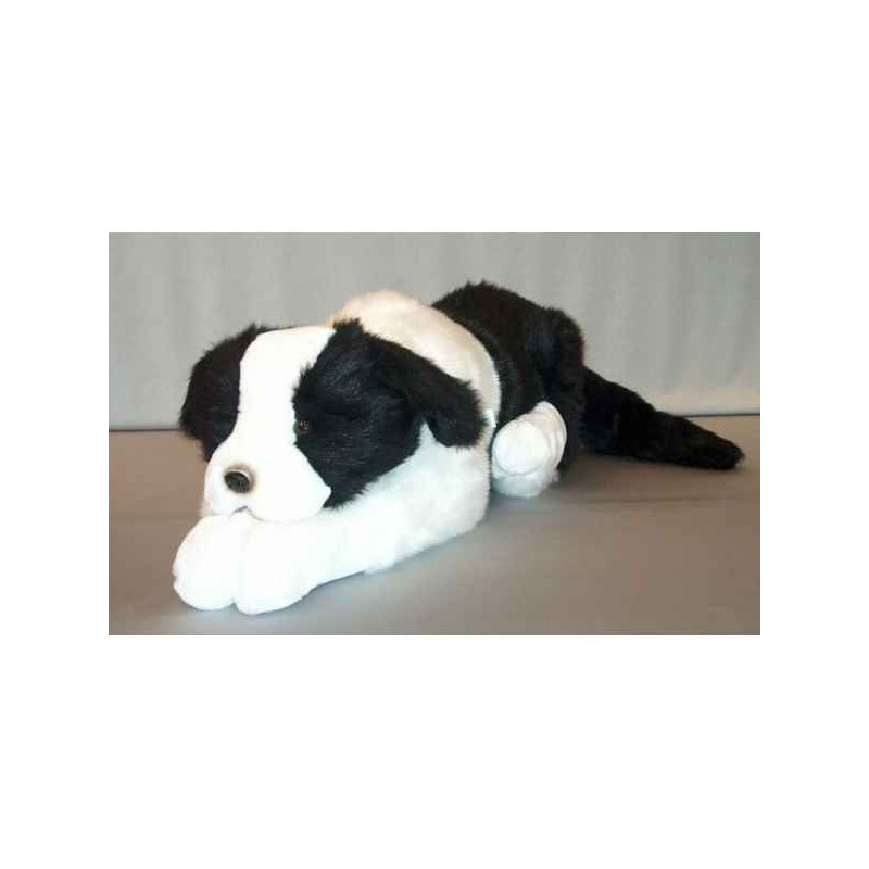 Peluche chien couché 75 cm Piutre   G192