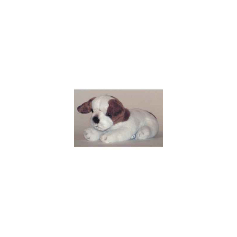 Animaux-Bois-Animaux-Bronzes propose Chien Jack-russel 28 cm peluche animaux allongés réaliste Piutre 1233