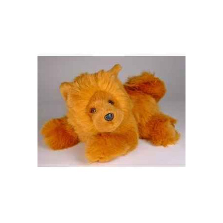 Animaux-Bois-Animaux-Bronzes propose Chien Chiot chow chow 40 cm peluche animaux allongés réaliste Piutre 2613