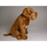 Animaux-Bois-Animaux-Bronzes propose Chien Dogue de bordeaux 45 cm assis peluche réaliste Piutre 1283