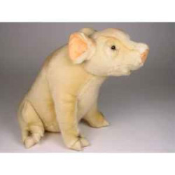  Animaux de la ferme Porcelet 40 cm assis peluche réaliste Piutre 2422