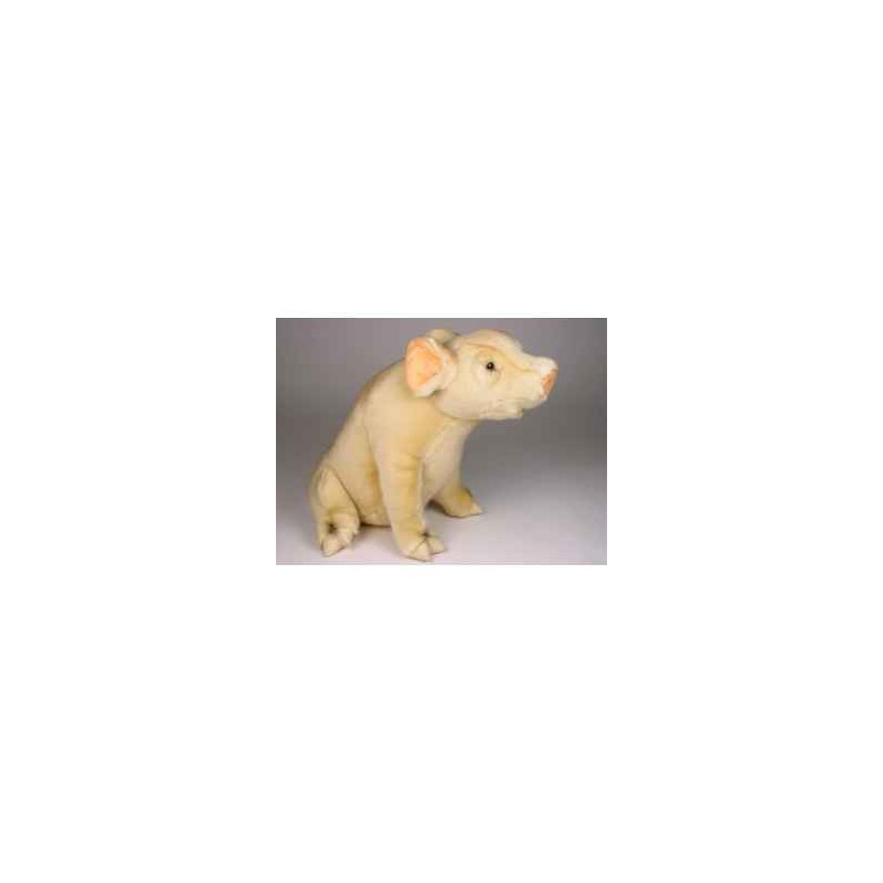  Animaux de la ferme Porcelet 40 cm assis peluche réaliste Piutre 2422