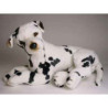 Peluche allongée Grand Danois Harlequin 45 cm Piutre   3265