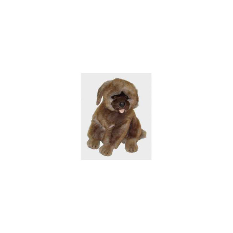 Peluche assise chien leonberg 45 cm Piutre   3363