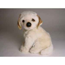 Animaux-Bois-Animaux-Bronzes propose Chien Labrador retriever 30 cm assis peluche réaliste Piutre 1202