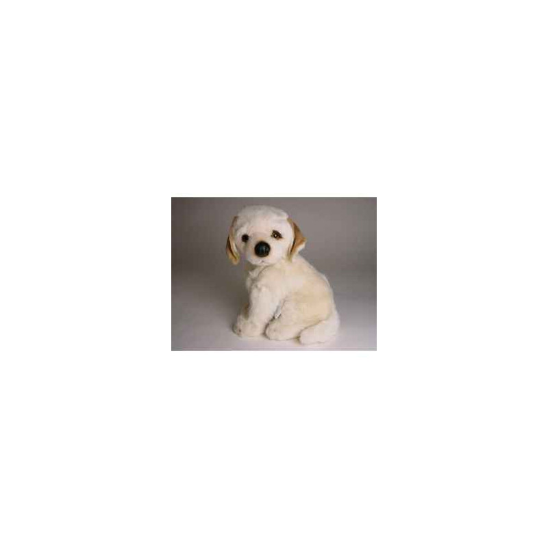 Animaux-Bois-Animaux-Bronzes propose Chien Labrador retriever 30 cm assis peluche réaliste Piutre 1202