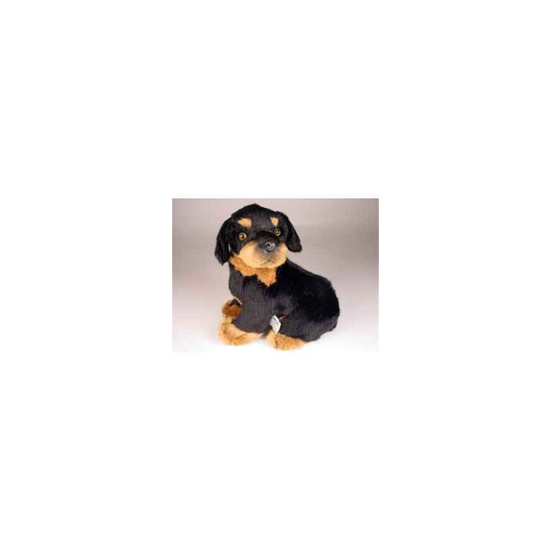 Animaux-Bois-Animaux-Bronzes propose Chien Rottweiller 35 cm assis peluche réaliste Piutre 3309