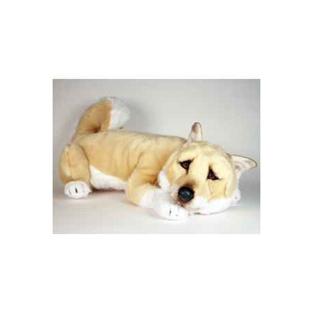 Animaux-Bois-Animaux-Bronzes propose Chien Shiba inu 55 cm peluche animaux allongés réaliste Piutre 1247