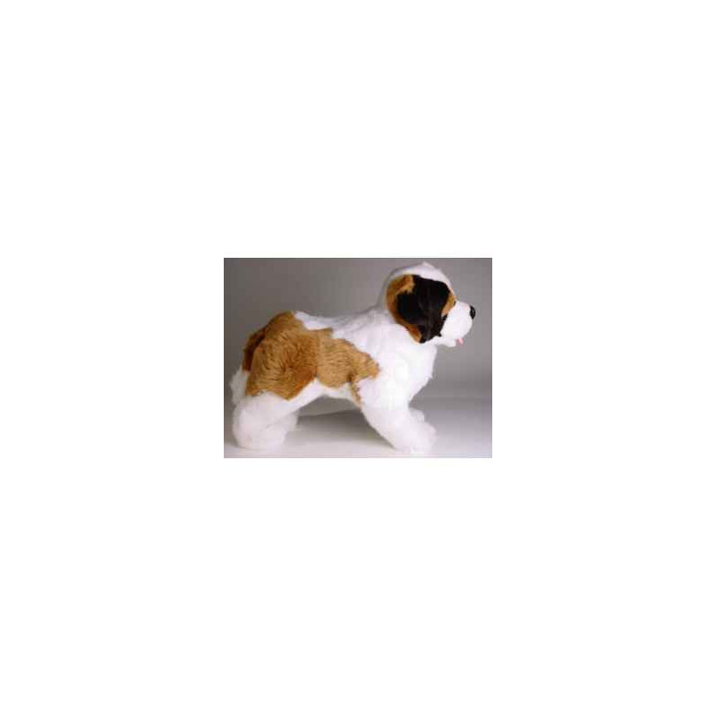 Animaux-Bois-Animaux-Bronzes propose Chien Saint bernard 45 cm peluche animaux debout réaliste Piutre 2294