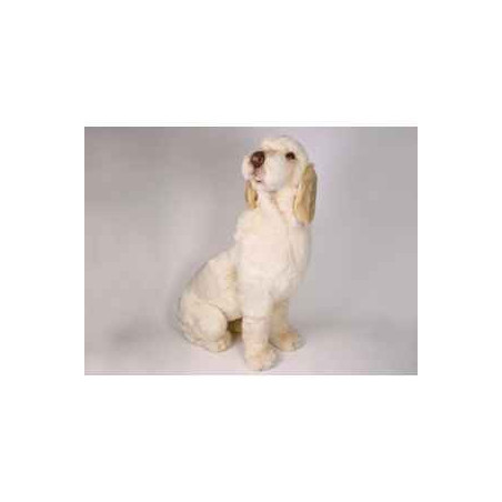 Animaux-Bois-Animaux-Bronzes propose Chien Spinone italien 90 cm assis peluche réaliste Piutre 2261