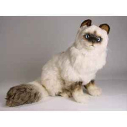 Animaux-Bois-Animaux-Bronzes propose Chat birman 50 cm assis réaliste Piutre