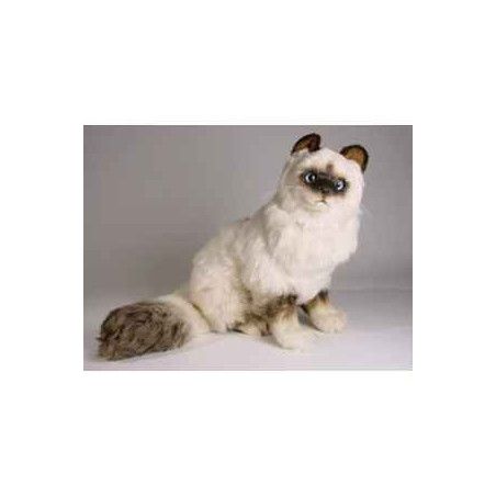 Animaux-Bois-Animaux-Bronzes propose Chat birman 50 cm assis réaliste Piutre