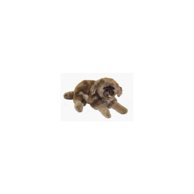 Animaux-Bois-Animaux-Bronzes propose Chien Leonberg 45 cm peluche animaux allongés réaliste Piutre 3364