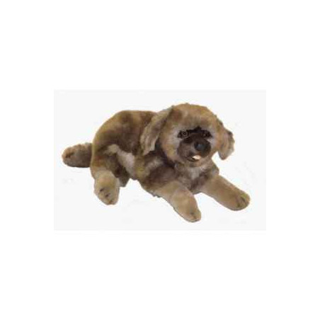 Animaux-Bois-Animaux-Bronzes propose Chien Leonberg 45 cm peluche animaux allongés réaliste Piutre 3364