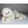 Peluche couchée chat 25 cm Piutre   2441