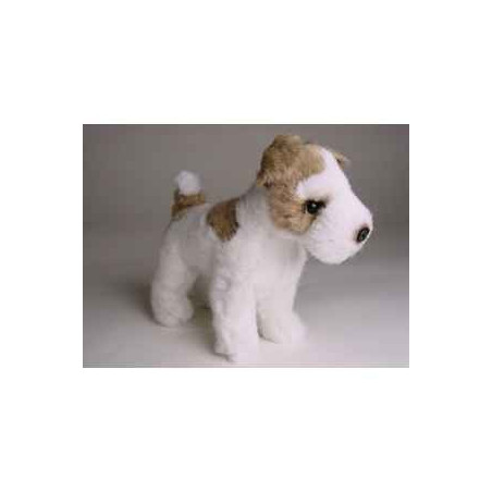Animaux-Bois-Animaux-Bronzes propose Chien Miniature fox terrier 24 cm peluche réaliste Piutre 4285