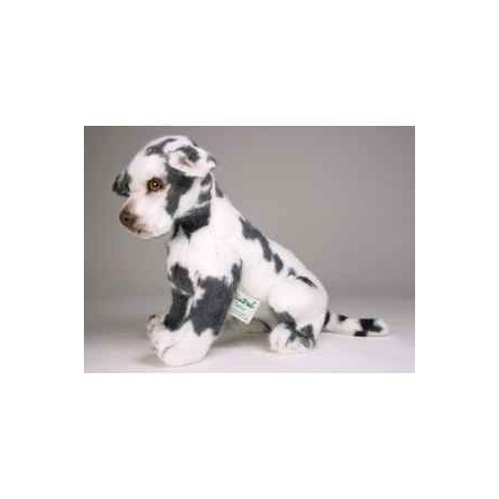 Peluche assise Grand Danois Harlequin 35 cm Piutre   3311