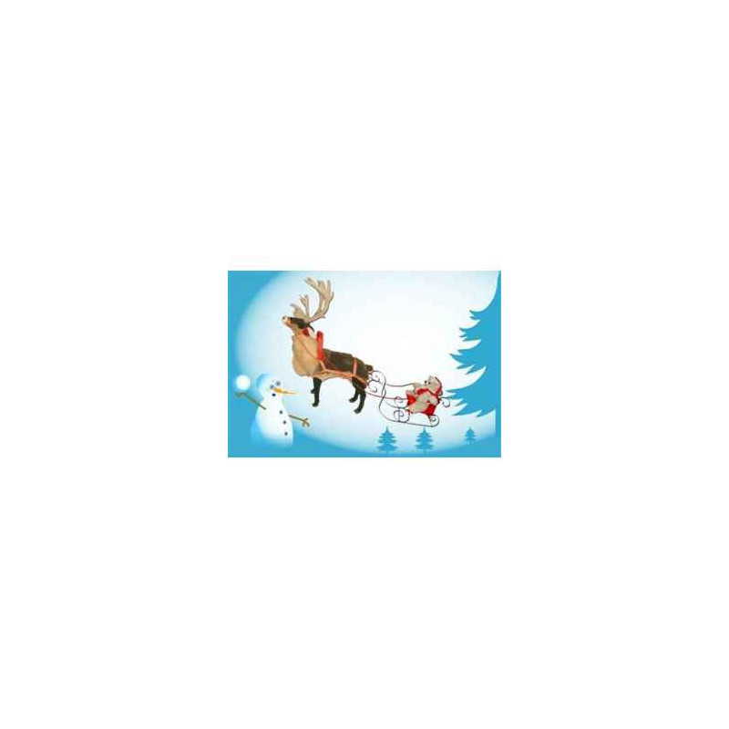 Décors Animaux peluche Peluche luge de Noël cm Piutre -CH-2007