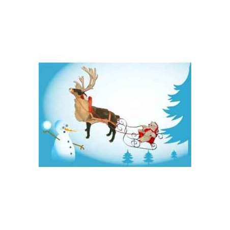 Décors Animaux peluche Peluche luge de Noël cm Piutre -CH-2007