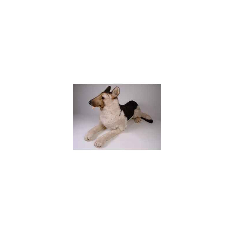 Animaux-Bois-Animaux-Bronzes propose Chien Berger allemand 90 cm peluche animaux allongés réaliste Piutre 2223