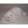 Peluche allongée chat persan blanc 35 cm Piutre   315