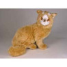 Peluche assise chat Turc de Van marron 35 cm Piutre   328