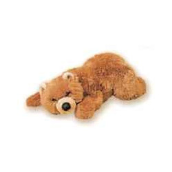 Décoration animaux Ours grizzly 50 cm peluche animaux allongés réaliste Piutre 2105