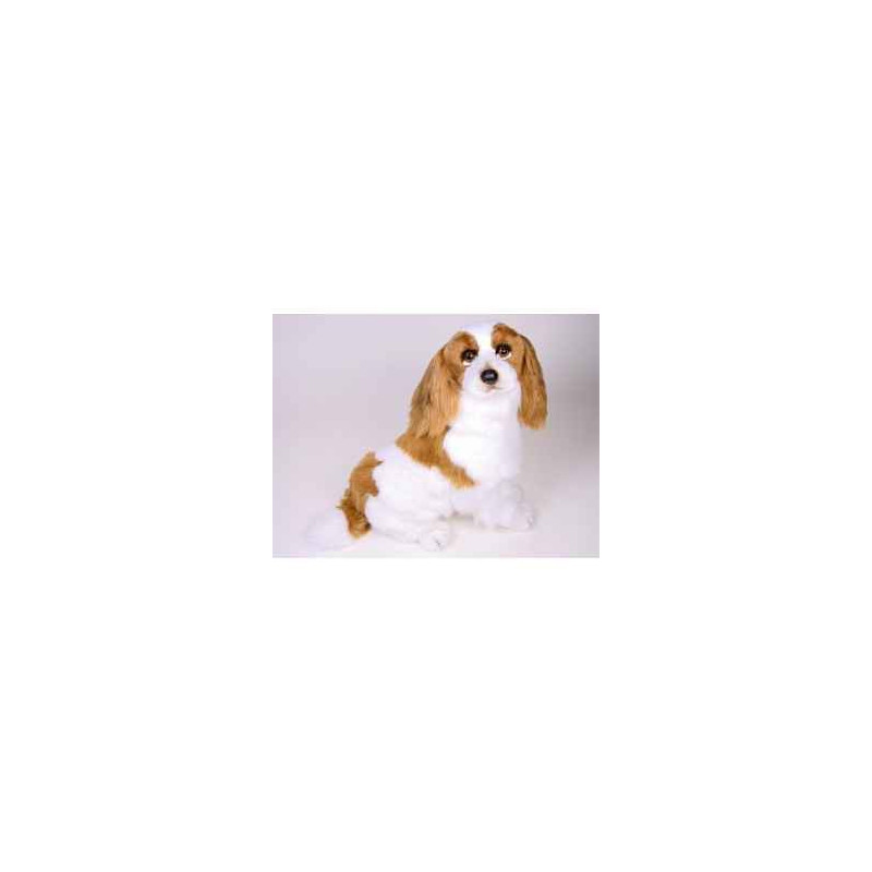 Animaux-Bois-Animaux-Bronzes propose Chien Epagneul cavalier king charles 55 cm assis peluche réaliste Piutre 1290