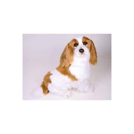 Animaux-Bois-Animaux-Bronzes propose Chien Epagneul cavalier king charles 55 cm assis peluche réaliste Piutre 1290
