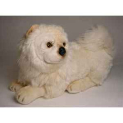 Animaux-Bois-Animaux-Bronzes propose Chien Chow chow beige 50 cm peluche animaux allongés réaliste Piutre 3343