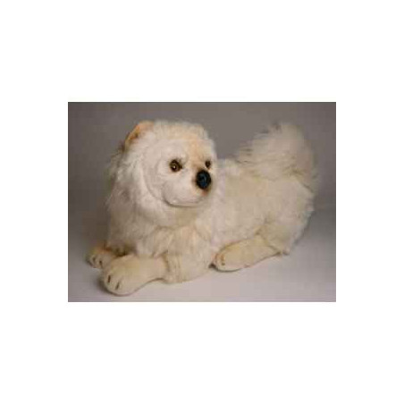 Animaux-Bois-Animaux-Bronzes propose Chien Chow chow beige 50 cm peluche animaux allongés réaliste Piutre 3343