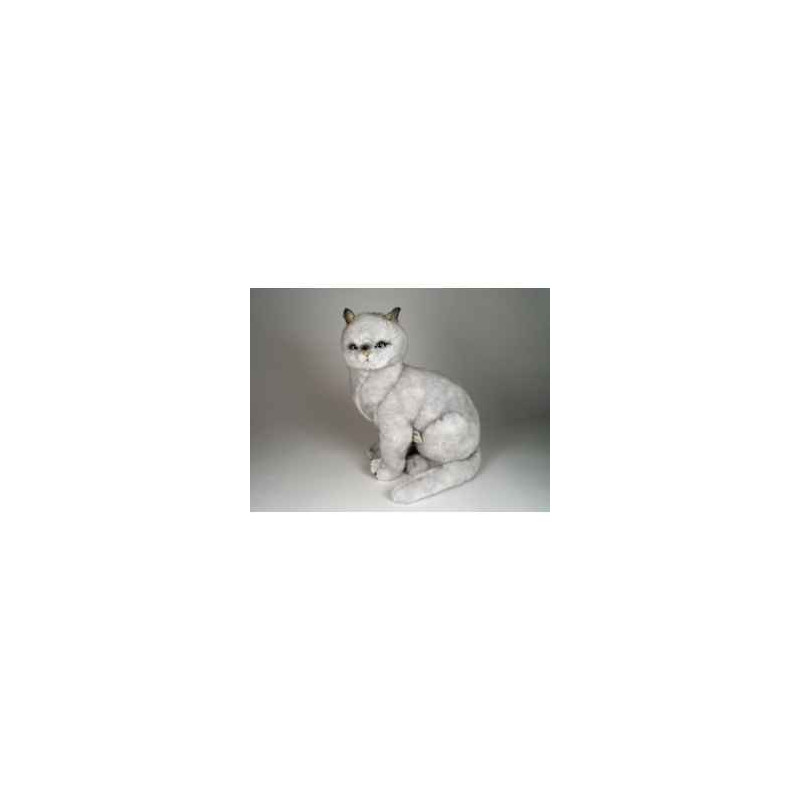Animaux-Bois-Animaux-Bronzes propose Chat british poils courts 45 cm assis réaliste Piutre