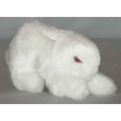  Animaux de la ferme Lapin blanc  20 cm peluche réaliste Piutre 705