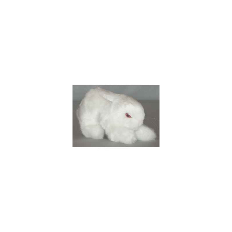  Animaux de la ferme Lapin blanc  20 cm peluche réaliste Piutre 705