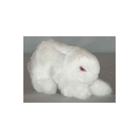  Animaux de la ferme Lapin blanc  20 cm peluche réaliste Piutre 705