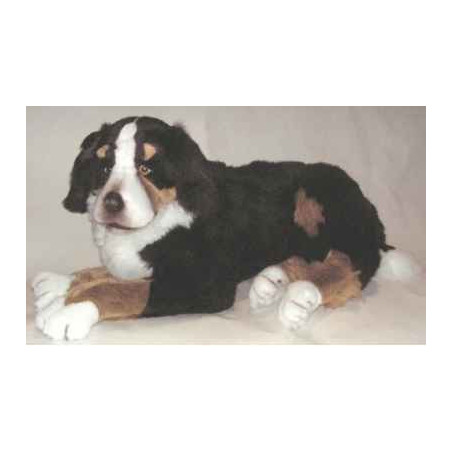 Animaux-Bois-Animaux-Bronzes propose Chien de montagne bernois 100 cm peluche animaux allongés réaliste Piutre 1262