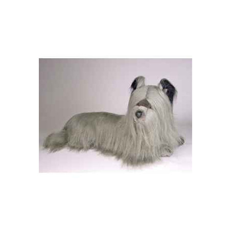 Peluche allongée skye  terrier 60 cm Piutre   1269