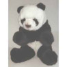 Décoration animaux Panda 35 cm assis peluche réaliste Piutre 2180